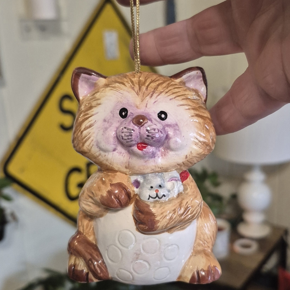 4' Ceramic Diffuser Cat Figurine Ornament